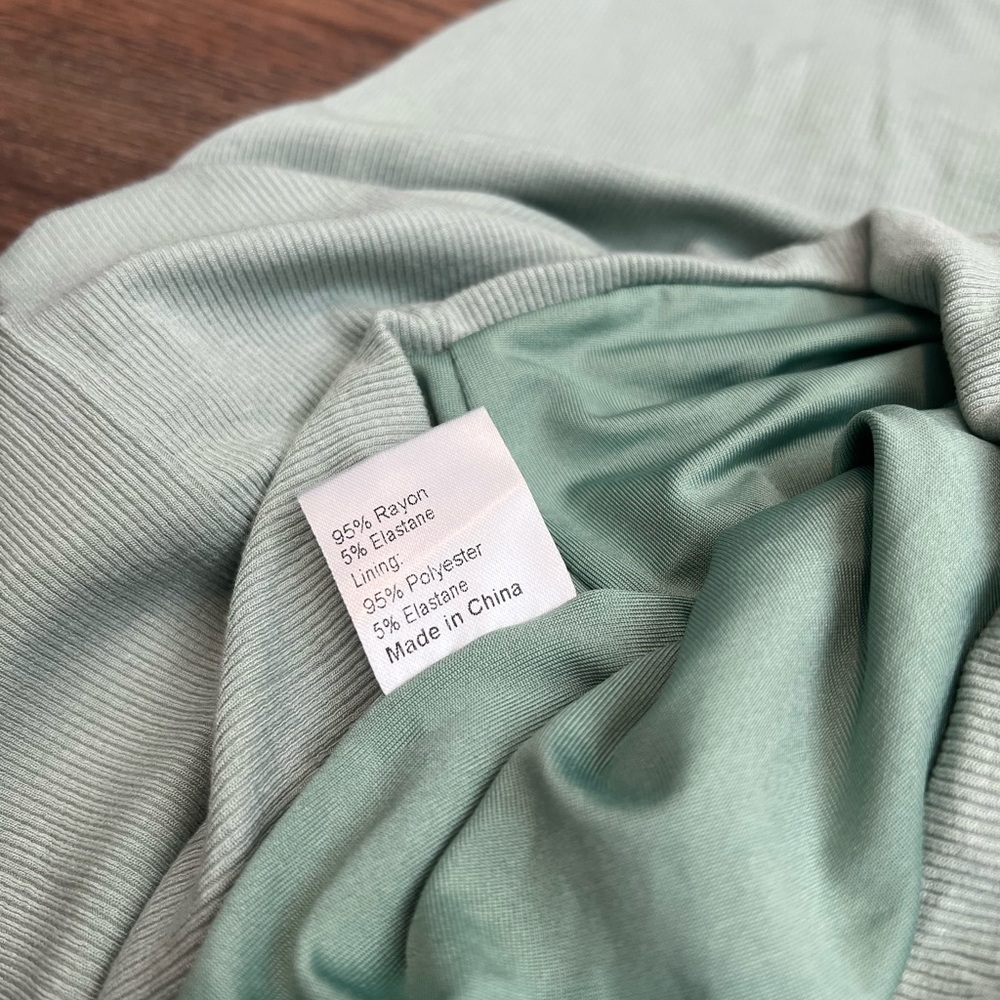 NEW Princess Polly Nolan Short Sleeve Mini Dress Green Sage Size 4 Open Back - Picture 8 of 10